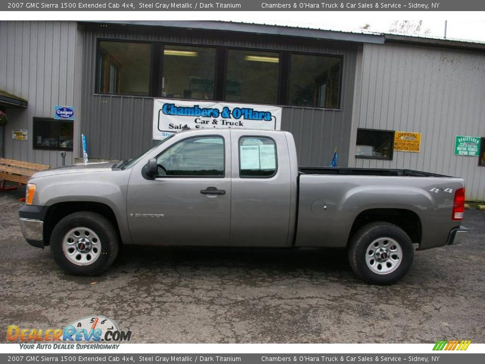 2007 GMC Sierra 1500 Extended Cab 4x4 Steel Gray Metallic / Dark Titanium Photo #2