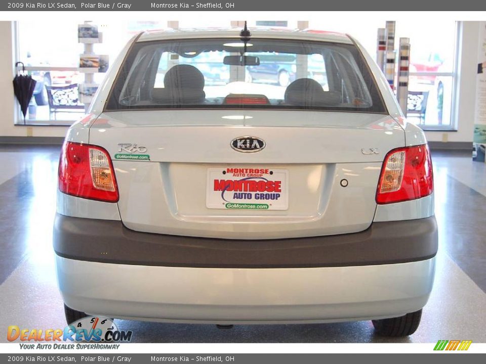 2009 Kia Rio LX Sedan Polar Blue / Gray Photo #5
