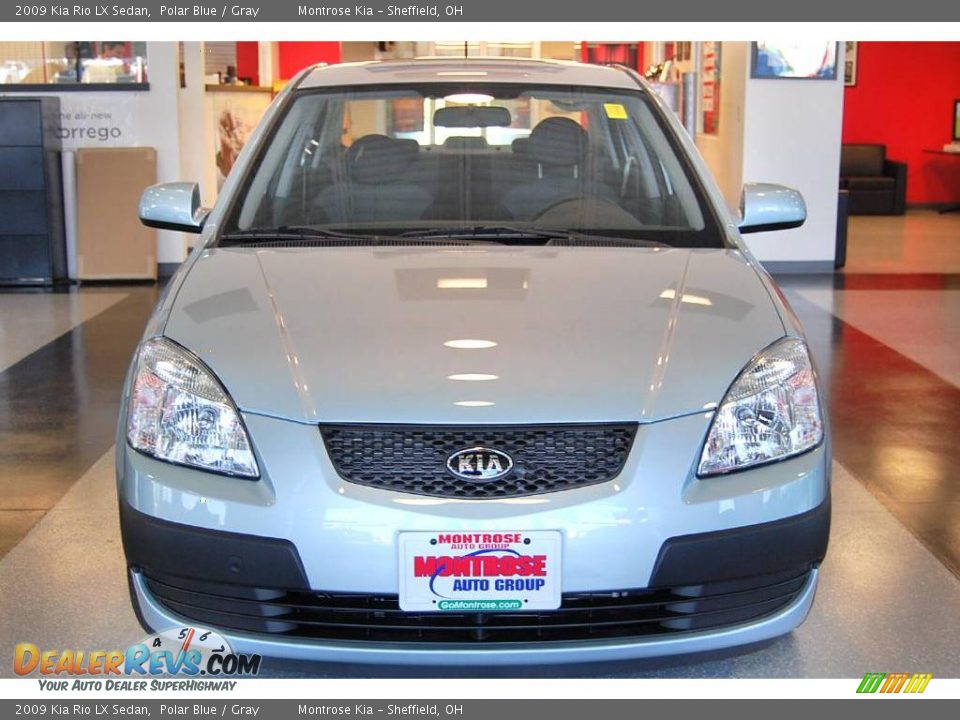 2009 Kia Rio LX Sedan Polar Blue / Gray Photo #6