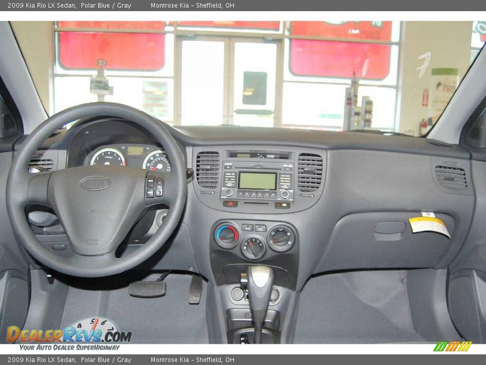 2009 Kia Rio LX Sedan Polar Blue / Gray Photo #7