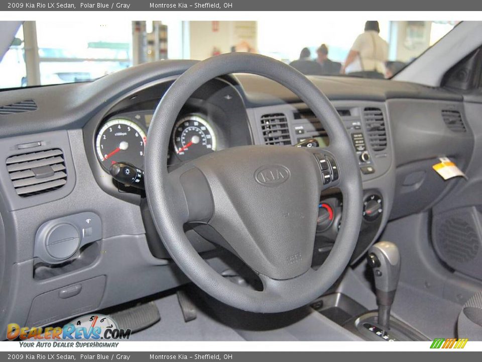 2009 Kia Rio LX Sedan Polar Blue / Gray Photo #8