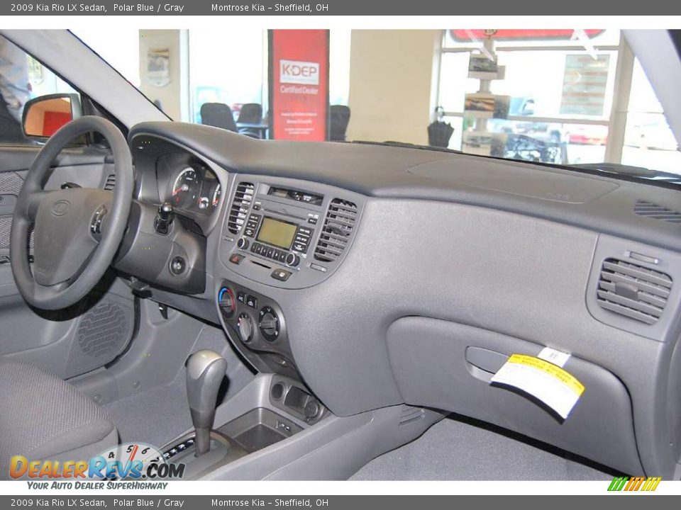 2009 Kia Rio LX Sedan Polar Blue / Gray Photo #9