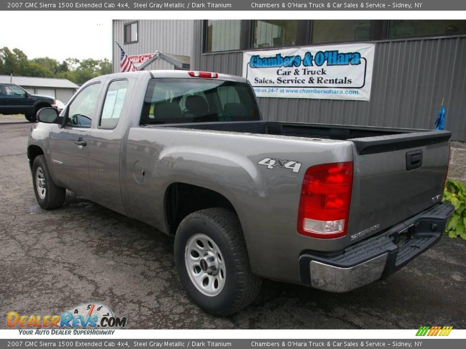 2007 GMC Sierra 1500 Extended Cab 4x4 Steel Gray Metallic / Dark Titanium Photo #9