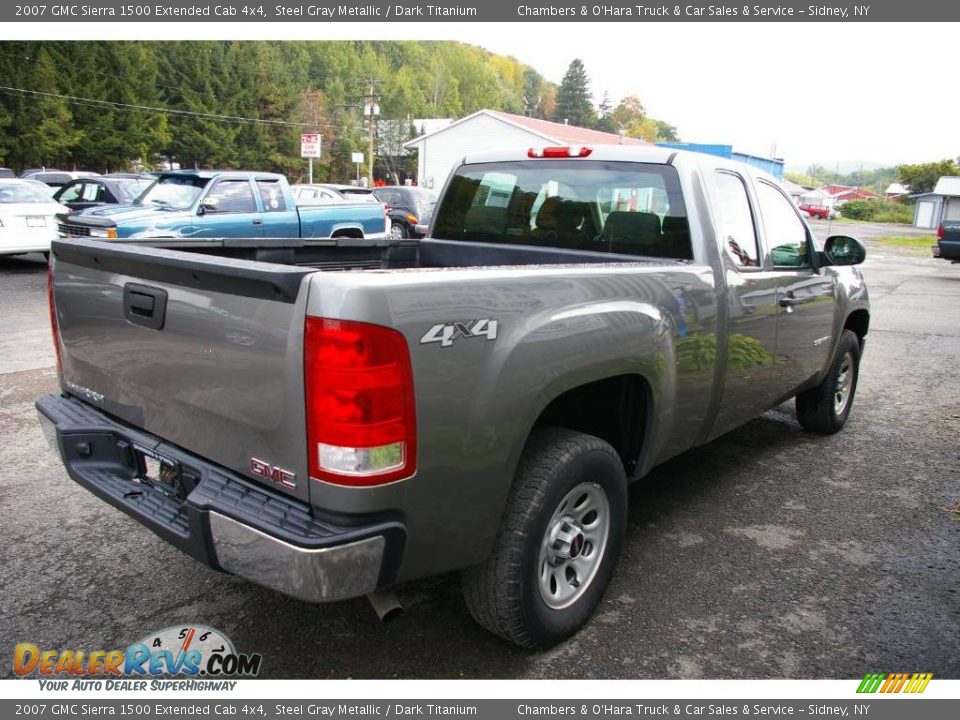 2007 GMC Sierra 1500 Extended Cab 4x4 Steel Gray Metallic / Dark Titanium Photo #10