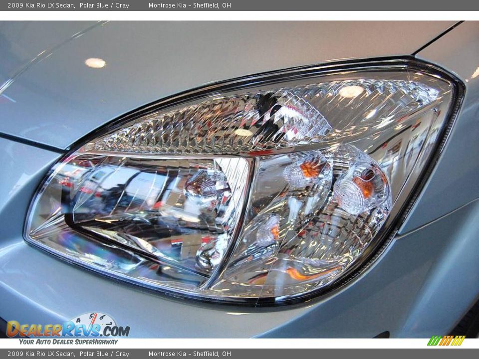 2009 Kia Rio LX Sedan Polar Blue / Gray Photo #13