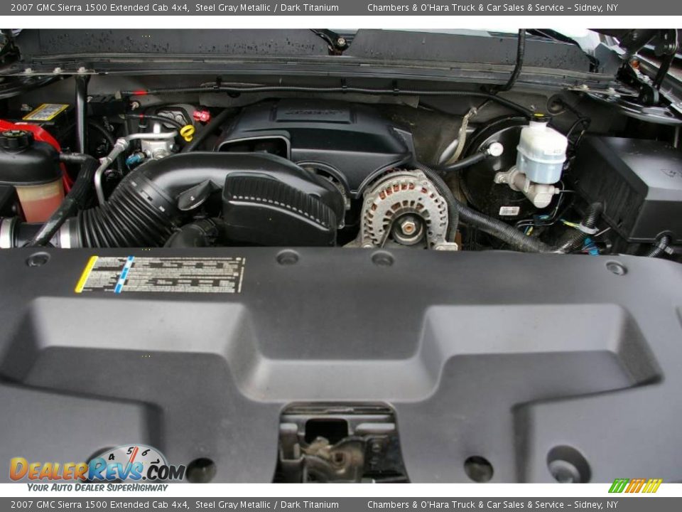 2007 GMC Sierra 1500 Extended Cab 4x4 Steel Gray Metallic / Dark Titanium Photo #11