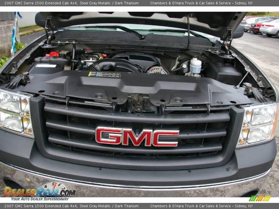 2007 GMC Sierra 1500 Extended Cab 4x4 Steel Gray Metallic / Dark Titanium Photo #12