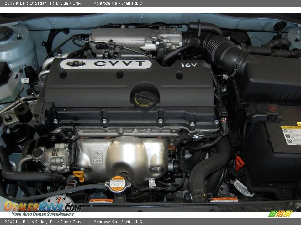 2009 Kia Rio LX Sedan Polar Blue / Gray Photo #16