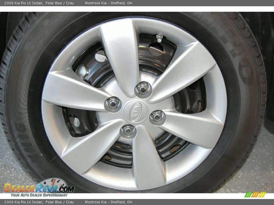2009 Kia Rio LX Sedan Polar Blue / Gray Photo #19