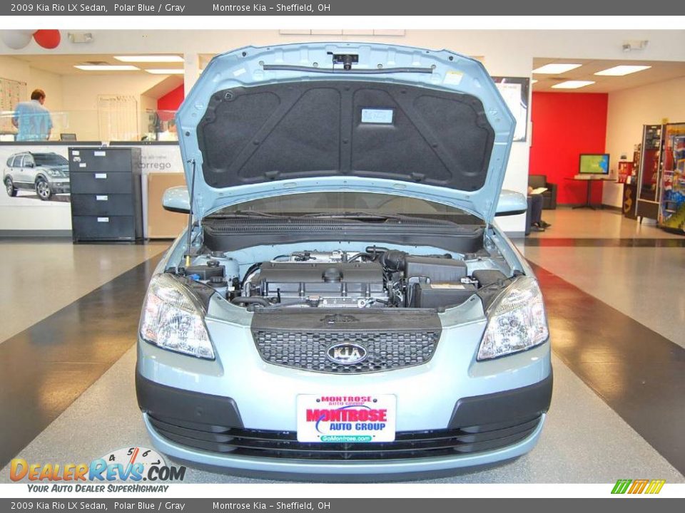 2009 Kia Rio LX Sedan Polar Blue / Gray Photo #27