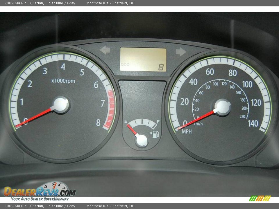 2009 Kia Rio LX Sedan Polar Blue / Gray Photo #33