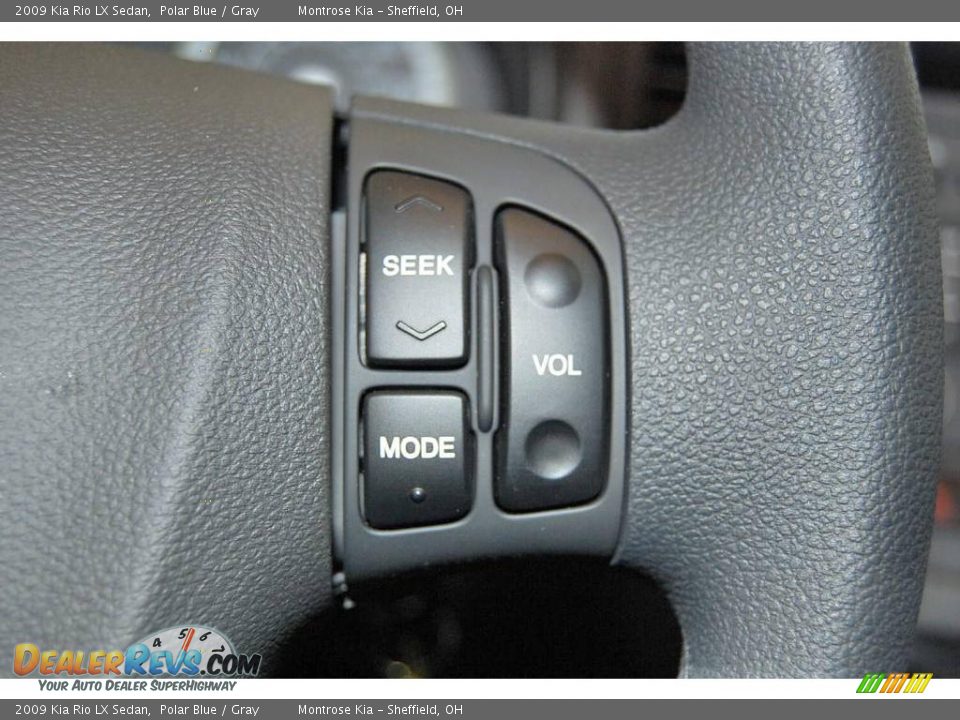 2009 Kia Rio LX Sedan Polar Blue / Gray Photo #35