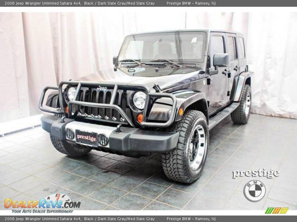 2008 Jeep Wrangler Unlimited Sahara 4x4 Black / Dark Slate Gray/Med Slate Gray Photo #1