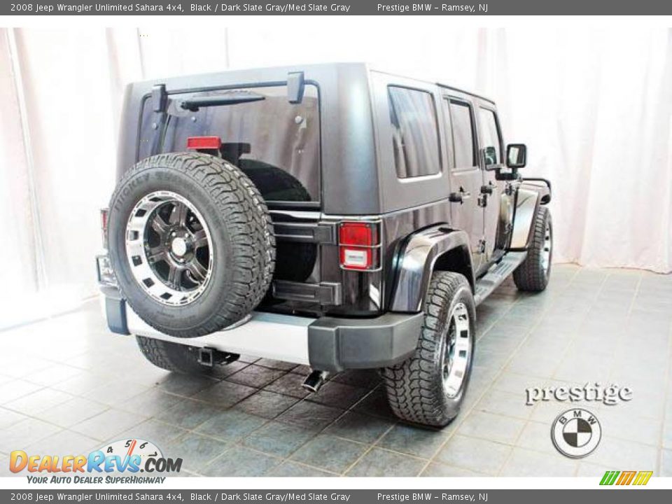 2008 Jeep Wrangler Unlimited Sahara 4x4 Black / Dark Slate Gray/Med Slate Gray Photo #2