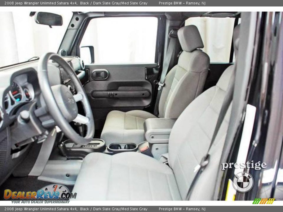 2008 Jeep Wrangler Unlimited Sahara 4x4 Black / Dark Slate Gray/Med Slate Gray Photo #3
