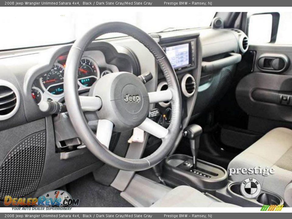 2008 Jeep Wrangler Unlimited Sahara 4x4 Black / Dark Slate Gray/Med Slate Gray Photo #4