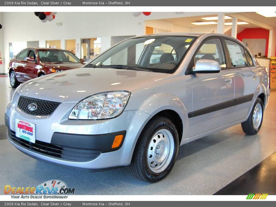 2009 Kia Rio Sedan Clear Silver / Gray Photo #1