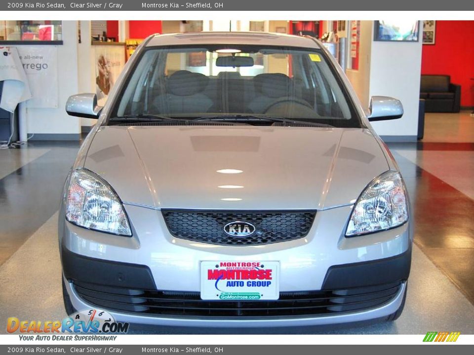 2009 Kia Rio Sedan Clear Silver / Gray Photo #5