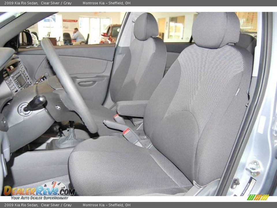 2009 Kia Rio Sedan Clear Silver / Gray Photo #12