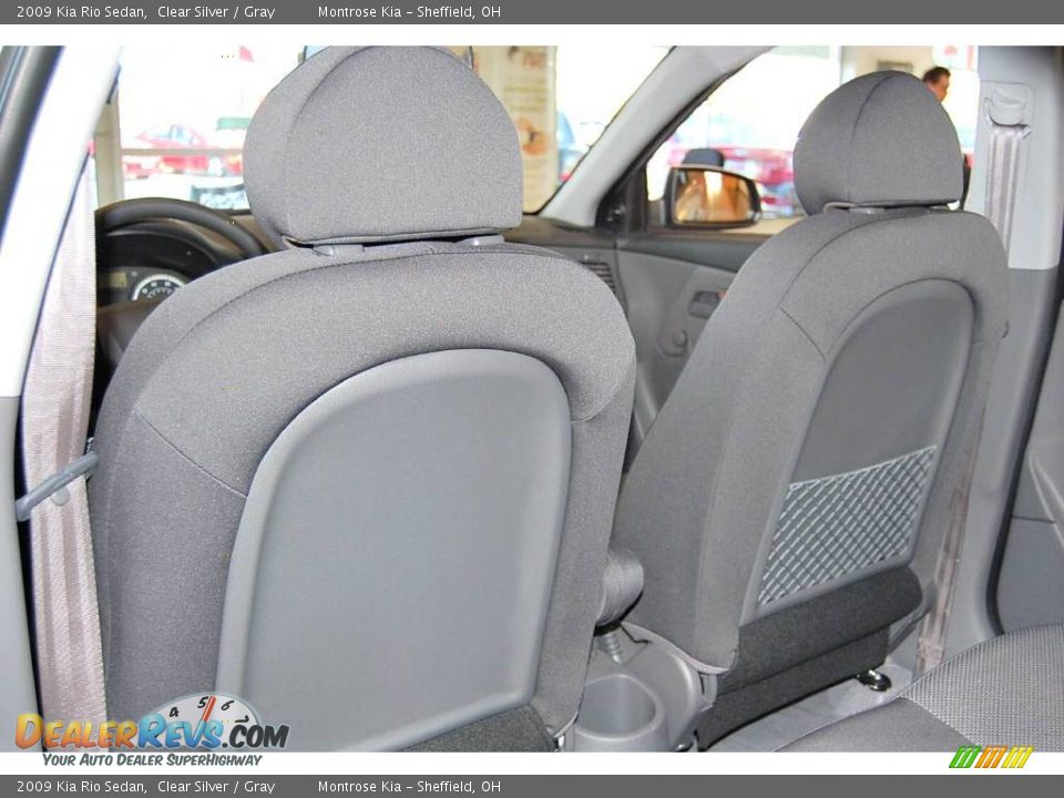 2009 Kia Rio Sedan Clear Silver / Gray Photo #13