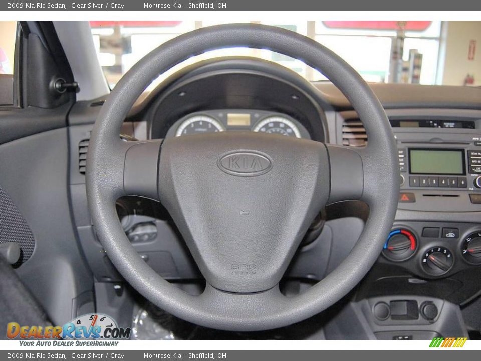 2009 Kia Rio Sedan Clear Silver / Gray Photo #19