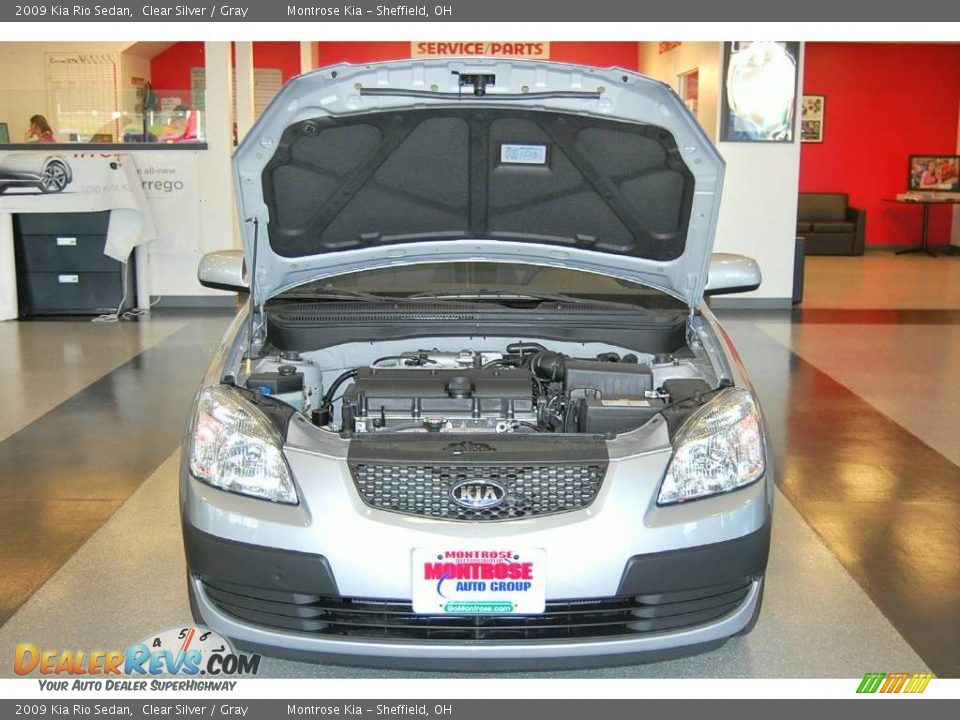 2009 Kia Rio Sedan Clear Silver / Gray Photo #26