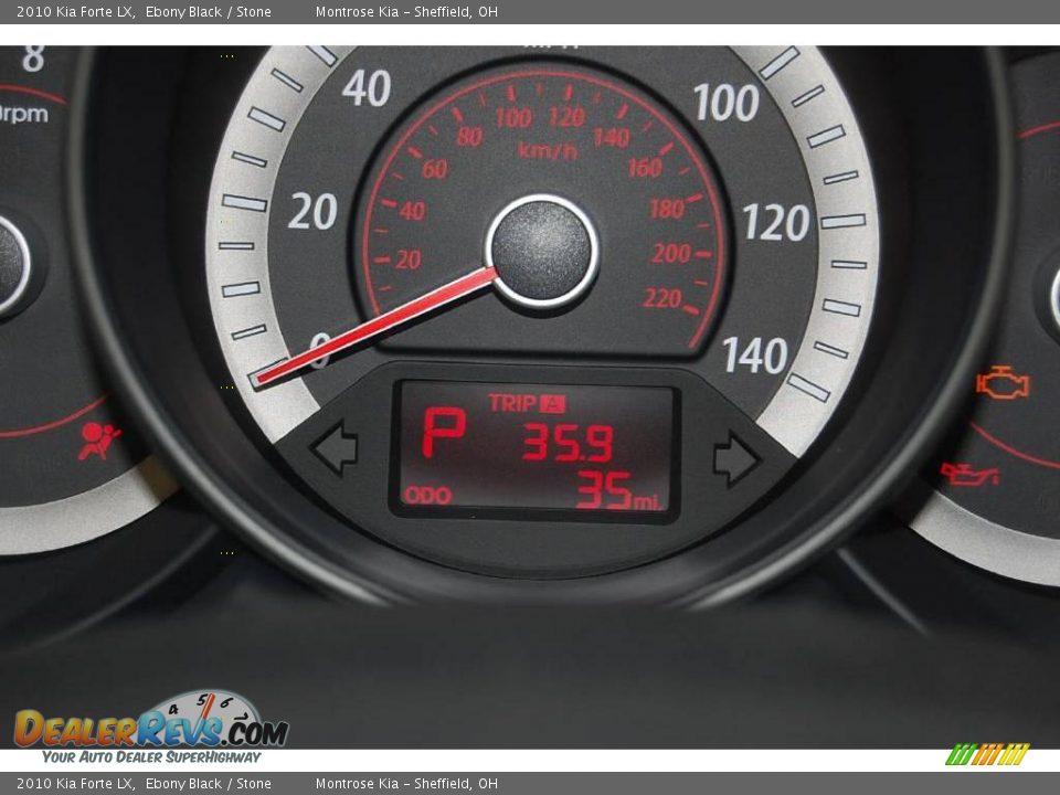 2010 Kia Forte LX Ebony Black / Stone Photo #12