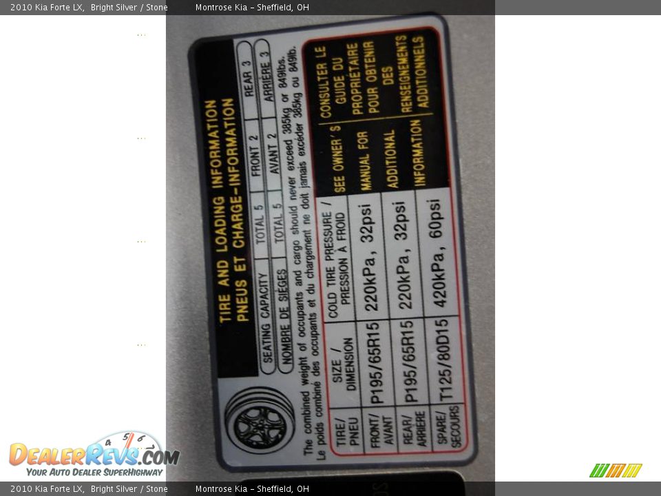 2010 Kia Forte LX Bright Silver / Stone Photo #30