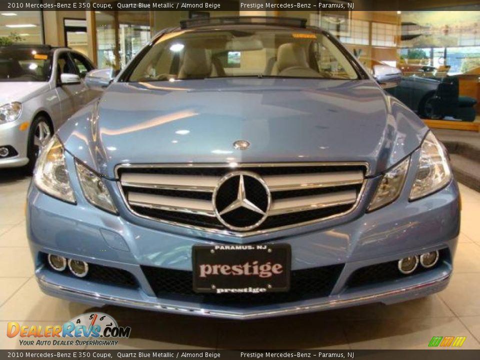 2010 Mercedes-Benz E 350 Coupe Quartz Blue Metallic / Almond Beige Photo #2