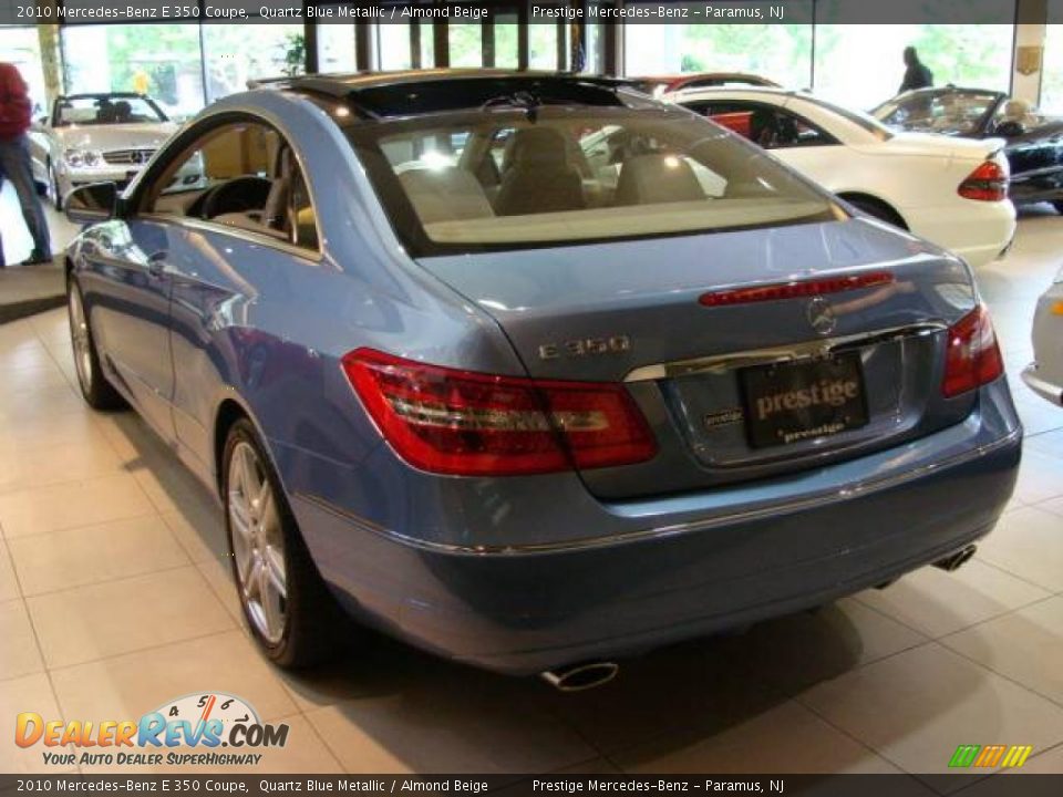 2010 Mercedes-Benz E 350 Coupe Quartz Blue Metallic / Almond Beige Photo #4