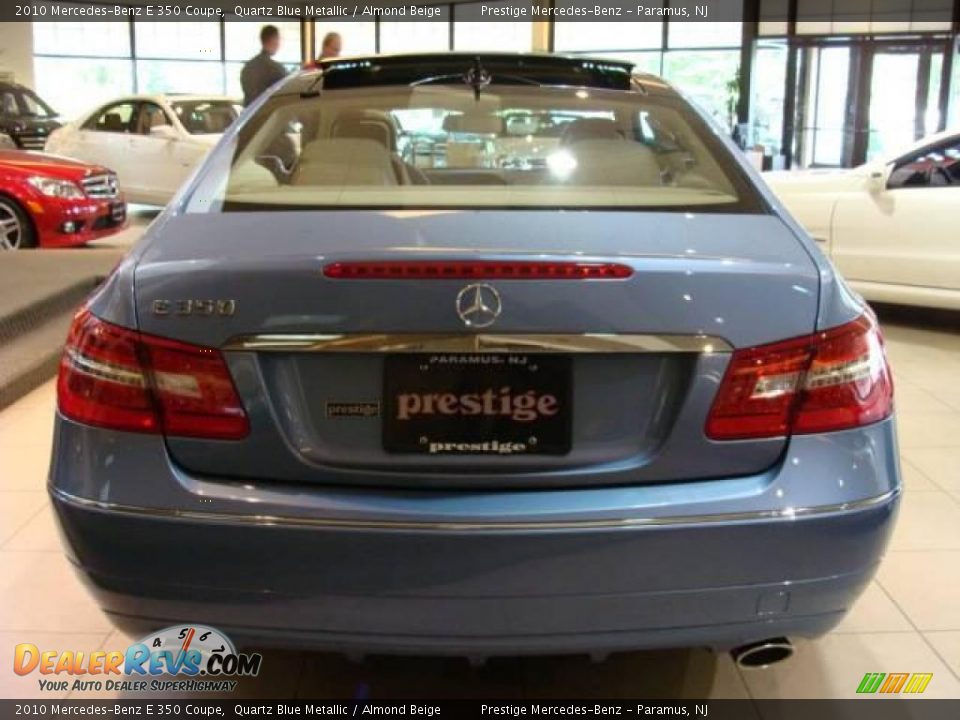 2010 Mercedes-Benz E 350 Coupe Quartz Blue Metallic / Almond Beige Photo #5