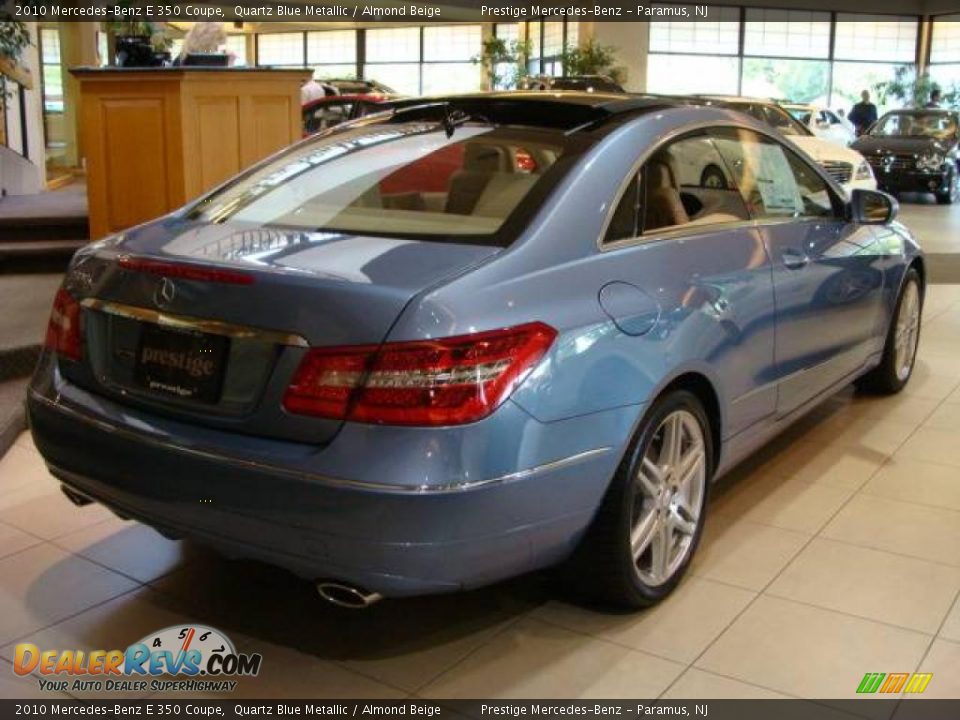 2010 Mercedes-Benz E 350 Coupe Quartz Blue Metallic / Almond Beige Photo #6