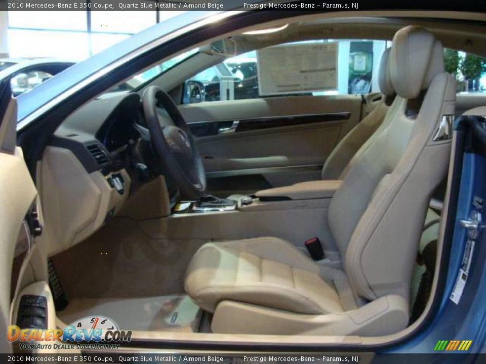 2010 Mercedes-Benz E 350 Coupe Quartz Blue Metallic / Almond Beige Photo #8