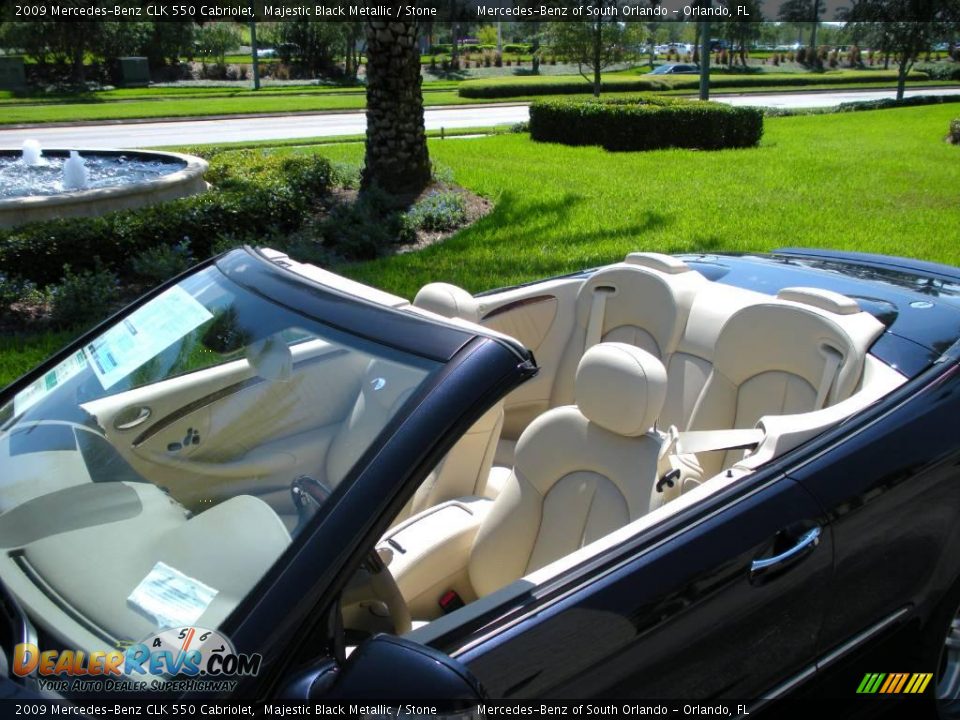 2009 Mercedes-Benz CLK 550 Cabriolet Majestic Black Metallic / Stone Photo #9
