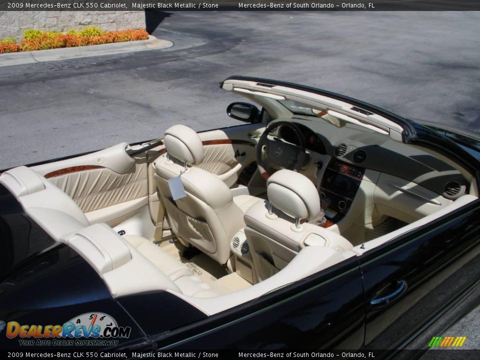 2009 Mercedes-Benz CLK 550 Cabriolet Majestic Black Metallic / Stone Photo #11