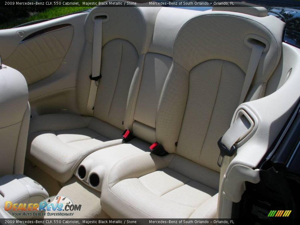 2009 Mercedes-Benz CLK 550 Cabriolet Majestic Black Metallic / Stone Photo #18