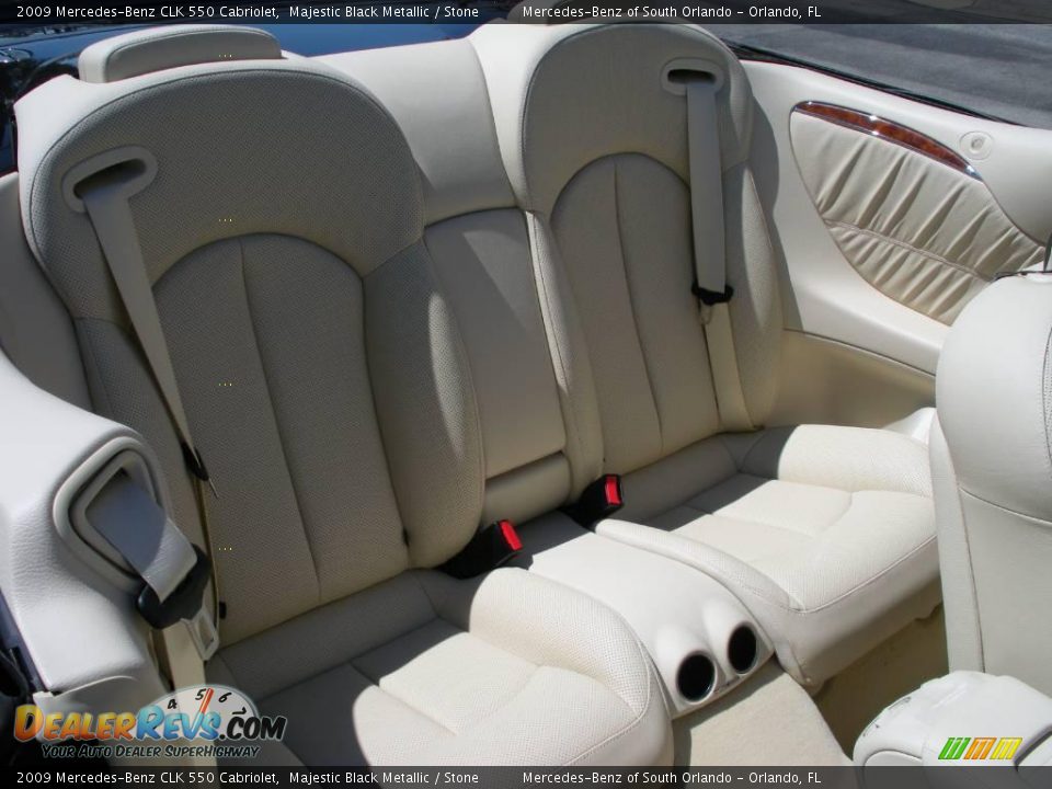 2009 Mercedes-Benz CLK 550 Cabriolet Majestic Black Metallic / Stone Photo #21