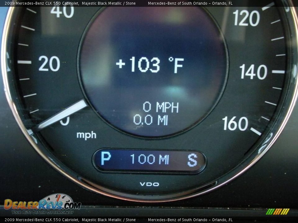 2009 Mercedes-Benz CLK 550 Cabriolet Majestic Black Metallic / Stone Photo #25