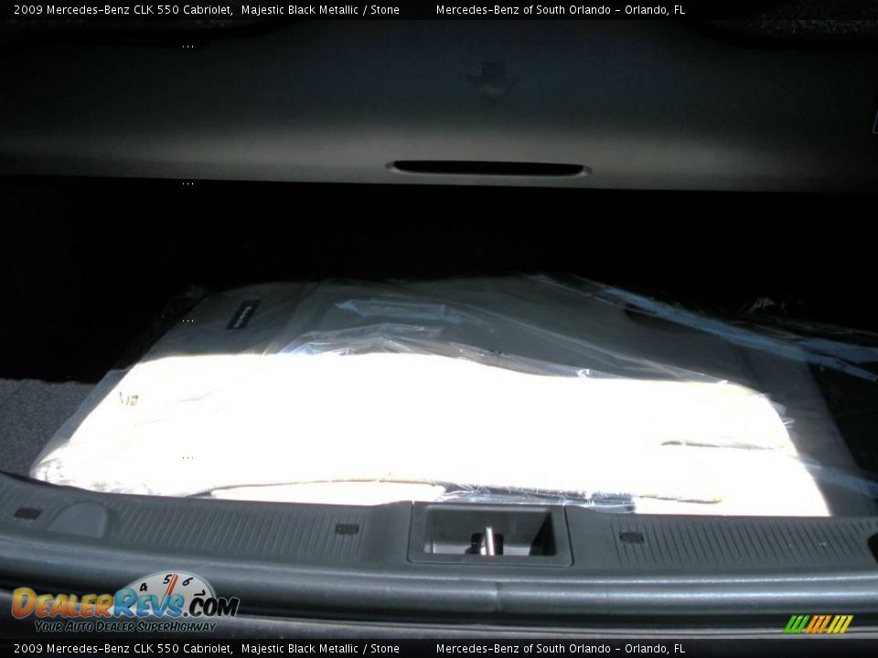 2009 Mercedes-Benz CLK 550 Cabriolet Majestic Black Metallic / Stone Photo #27