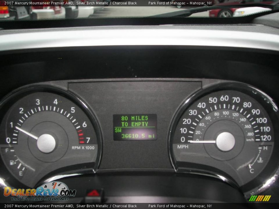 2007 Mercury Mountaineer Premier AWD Silver Birch Metallic / Charcoal Black Photo #13