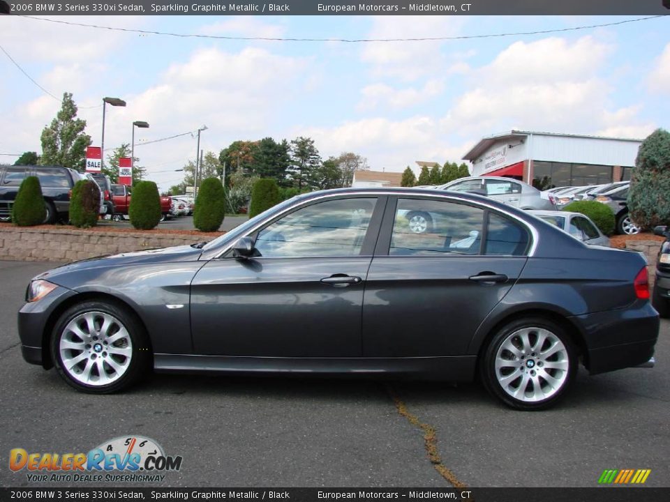 2006 BMW 3 Series 330xi Sedan Sparkling Graphite Metallic / Black Photo #2