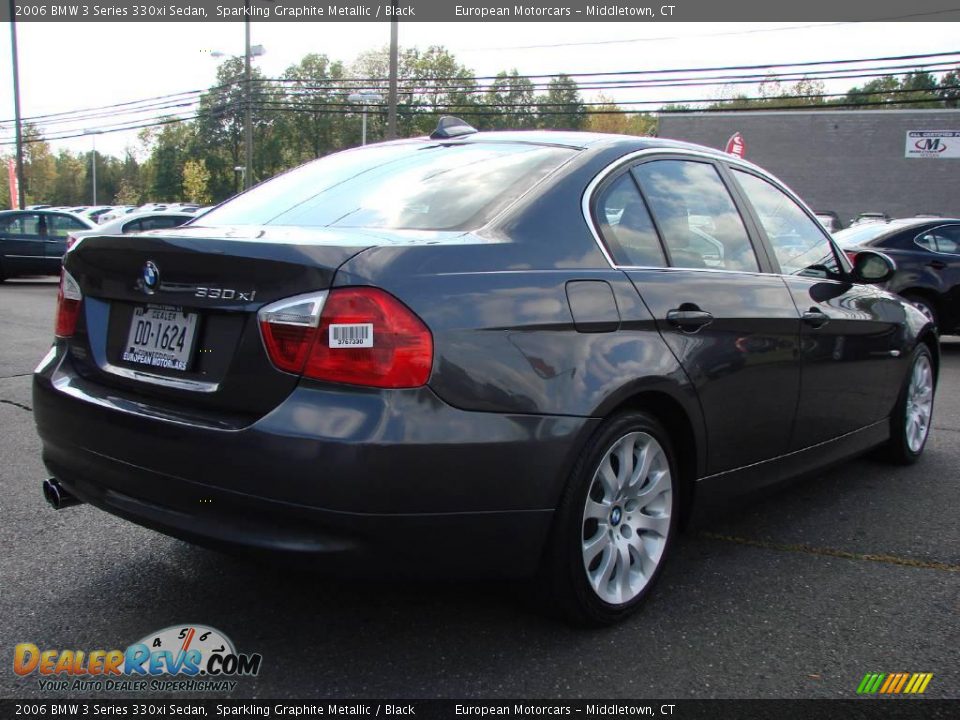 2006 BMW 3 Series 330xi Sedan Sparkling Graphite Metallic / Black Photo #4