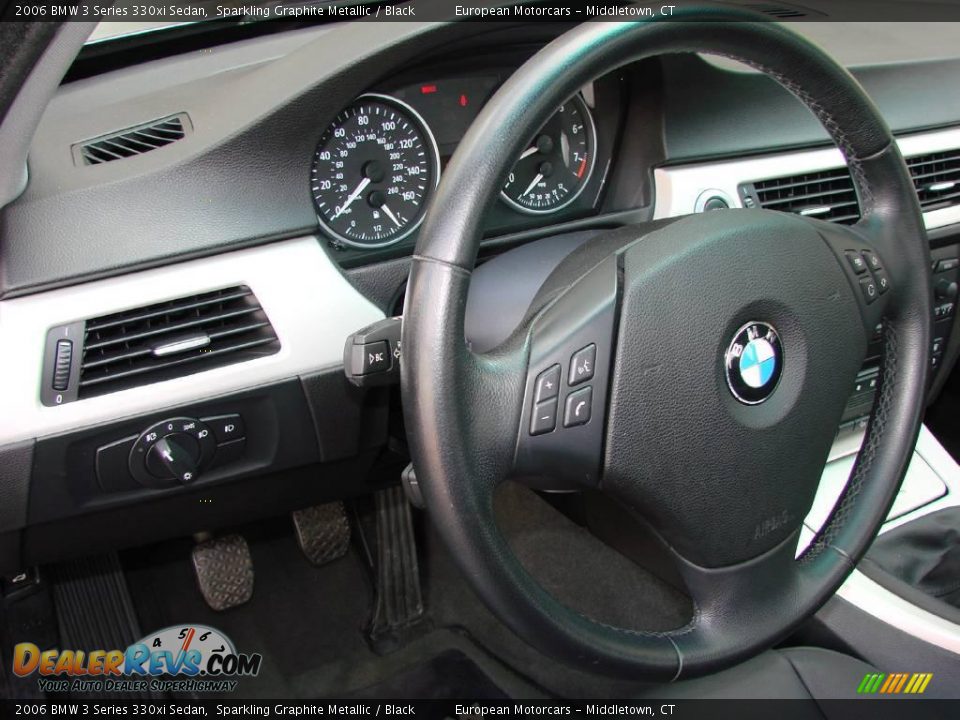 2006 BMW 3 Series 330xi Sedan Sparkling Graphite Metallic / Black Photo #19