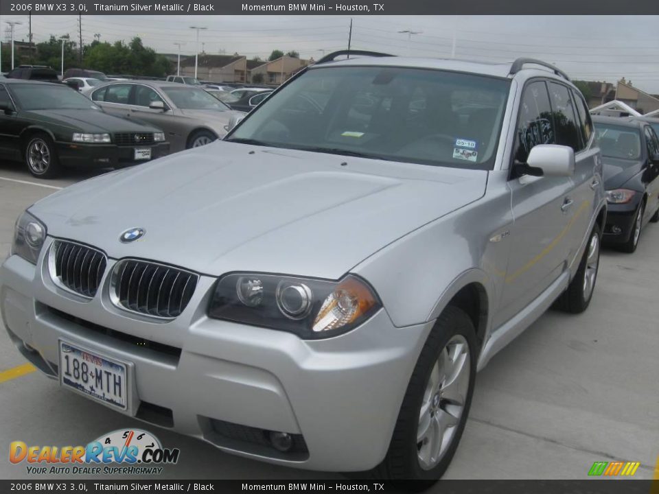 2006 BMW X3 3.0i Titanium Silver Metallic / Black Photo #1