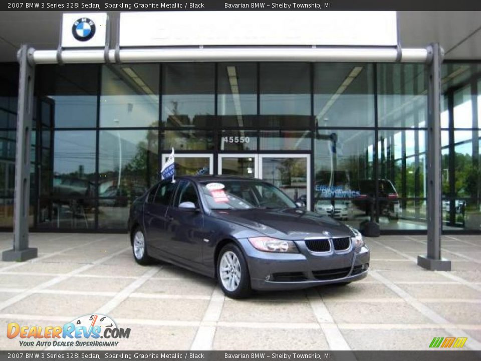 2007 BMW 3 Series 328i Sedan Sparkling Graphite Metallic / Black Photo #2