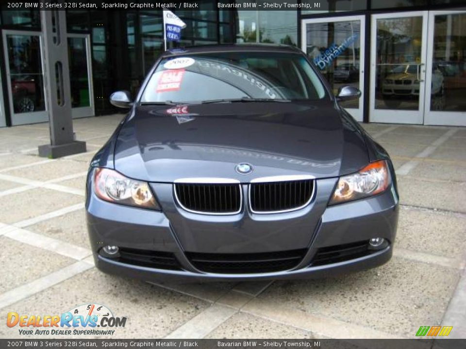 2007 BMW 3 Series 328i Sedan Sparkling Graphite Metallic / Black Photo #3