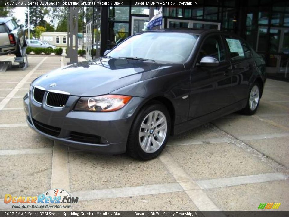 2007 BMW 3 Series 328i Sedan Sparkling Graphite Metallic / Black Photo #4