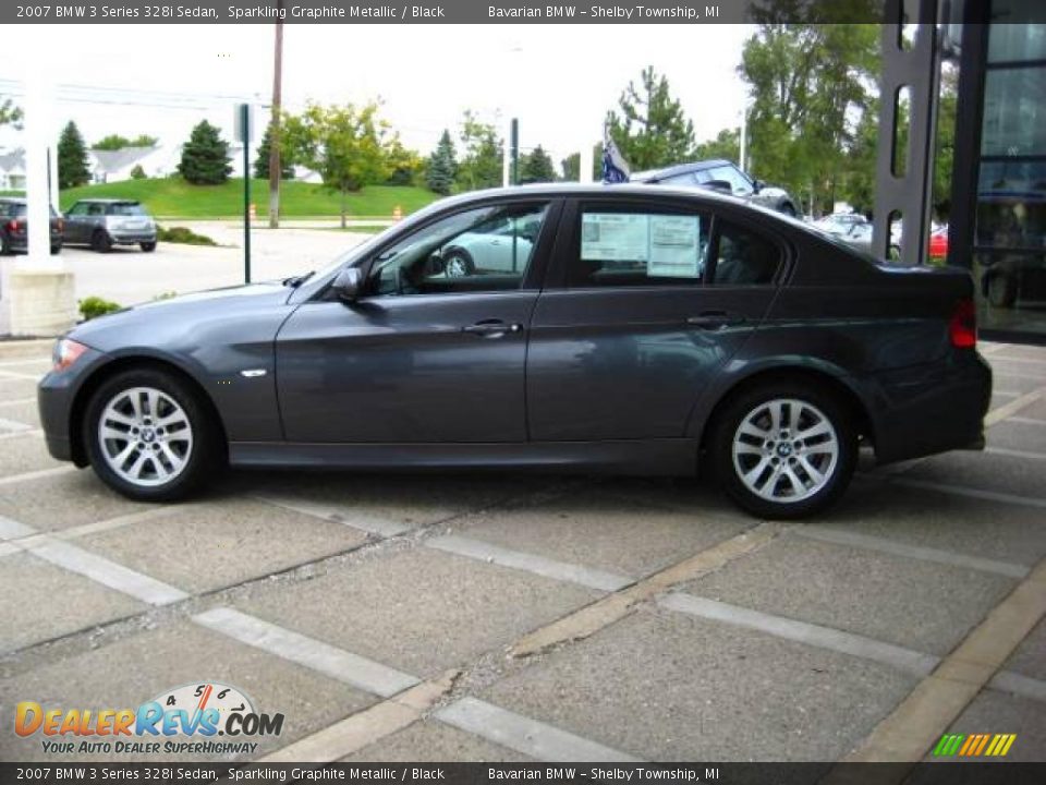 2007 BMW 3 Series 328i Sedan Sparkling Graphite Metallic / Black Photo #5
