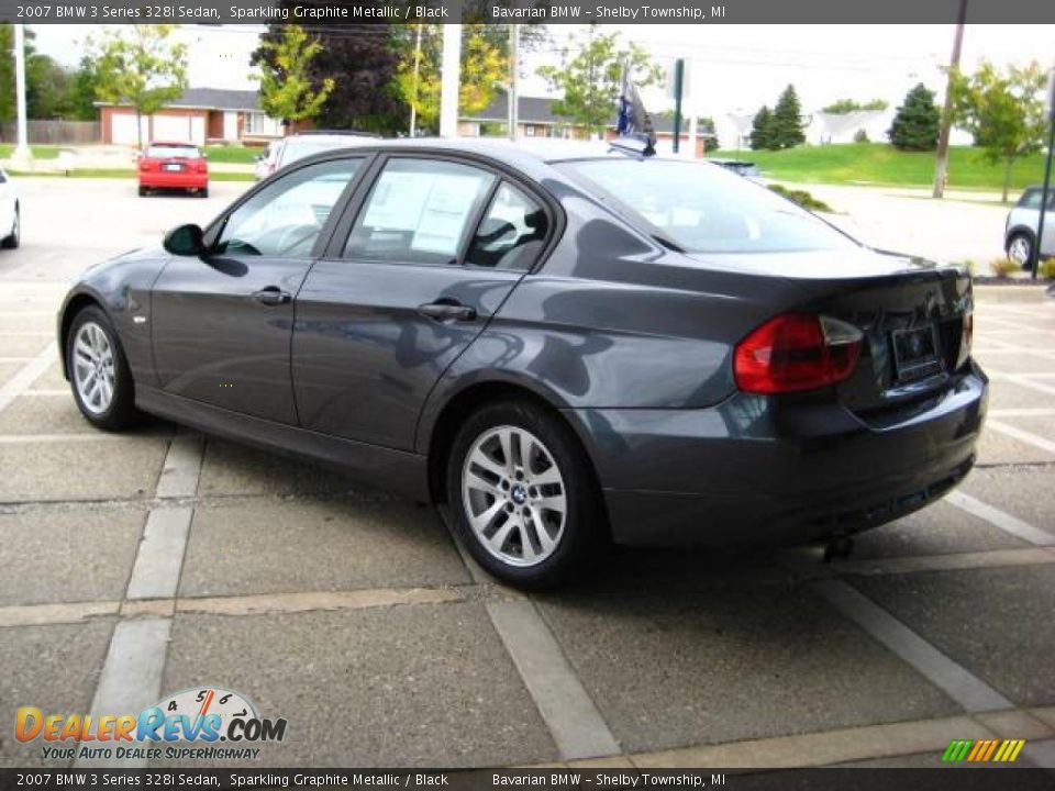 2007 BMW 3 Series 328i Sedan Sparkling Graphite Metallic / Black Photo #6