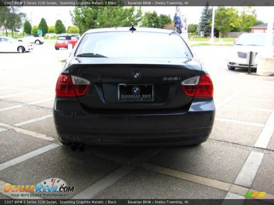 2007 BMW 3 Series 328i Sedan Sparkling Graphite Metallic / Black Photo #7